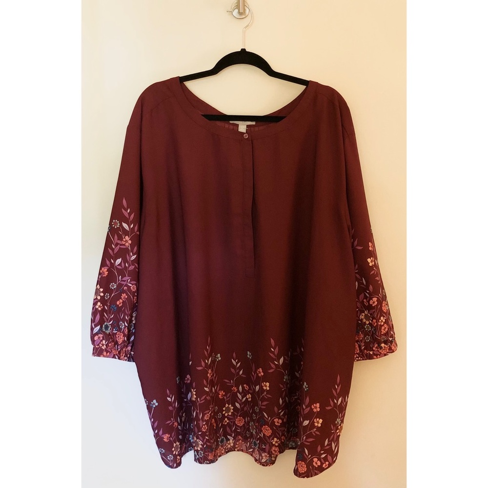Woman Within Plus Size Floral Blouse